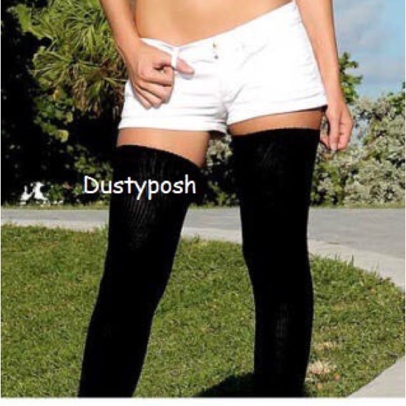 American Apparel Thigh High Socks Ribbed Boot Over Knee Long Five Colors Y2K 💙 - Picture 8 of 11